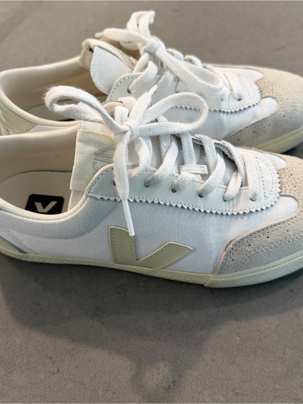 Veja Volley Canvas Sneakers in White Size 8